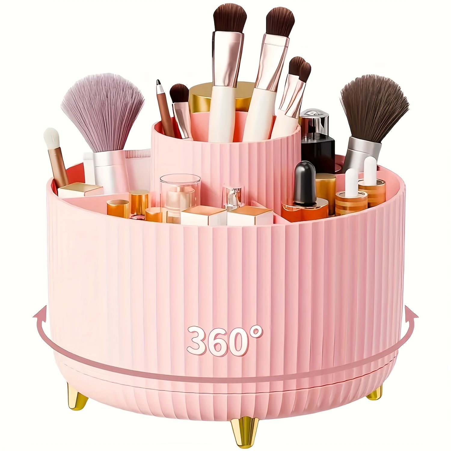 360° Rotating Makeup Organizer Cosmetic Storage.