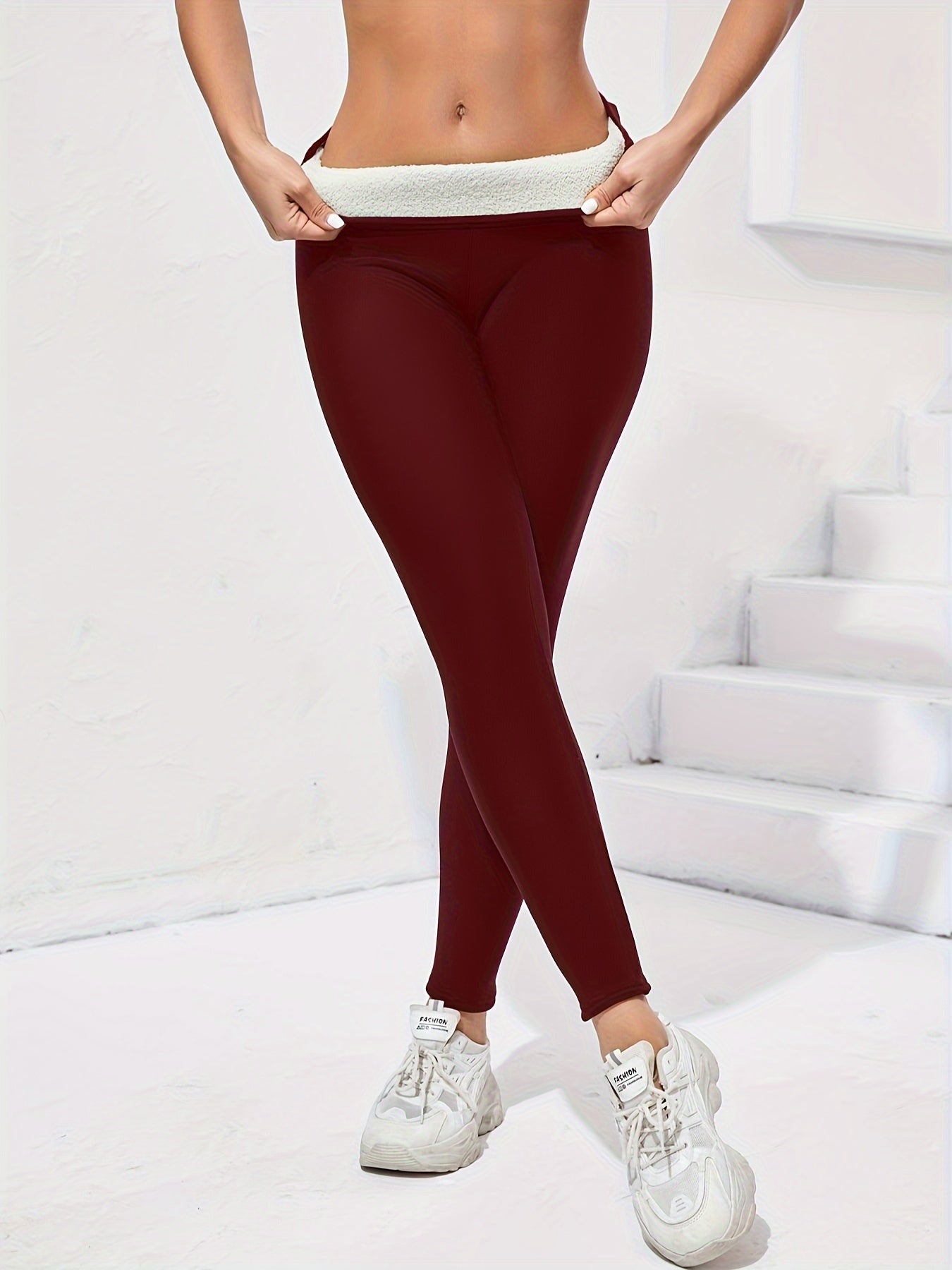 Women's High-Elasticity Warm Yoga Leggings.