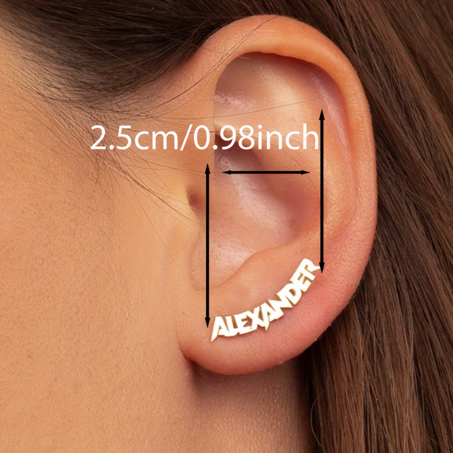 Personalized Letter Stud Earrings.