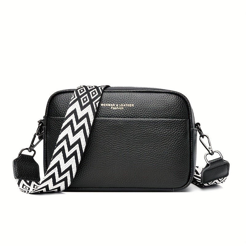 Elegant Genuine Leather Square Crossbody Bag for Women