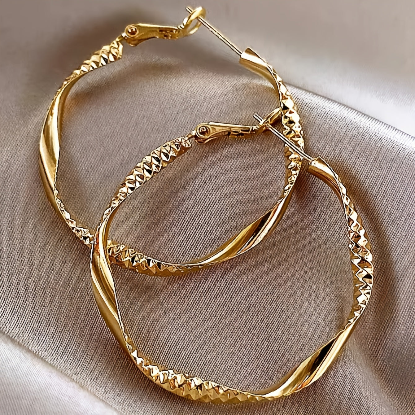 Delicate Silky Texture Design Women's Earrings.