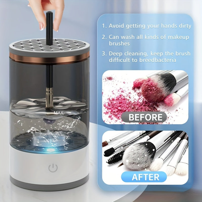 USB-Powered Electric Makeup Brush Cleaner & Organizer.