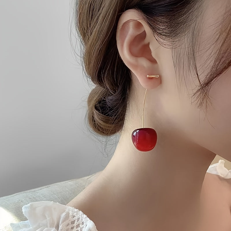 Fruit Cherry Drop Earrings