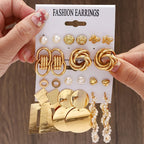 Exaggerated Golden Style Butterfly imitation Pearl Ladies' Earrings