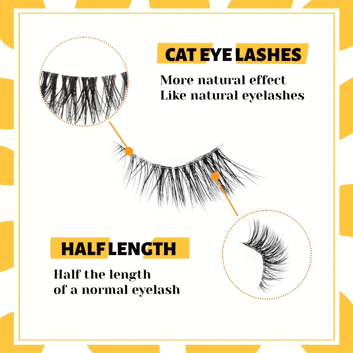 10 Pairs Thick Half Eyelashes 10mm Wispy Cat Eye Eyelashes