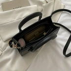 Minimalist Black Small Square Handle Purse