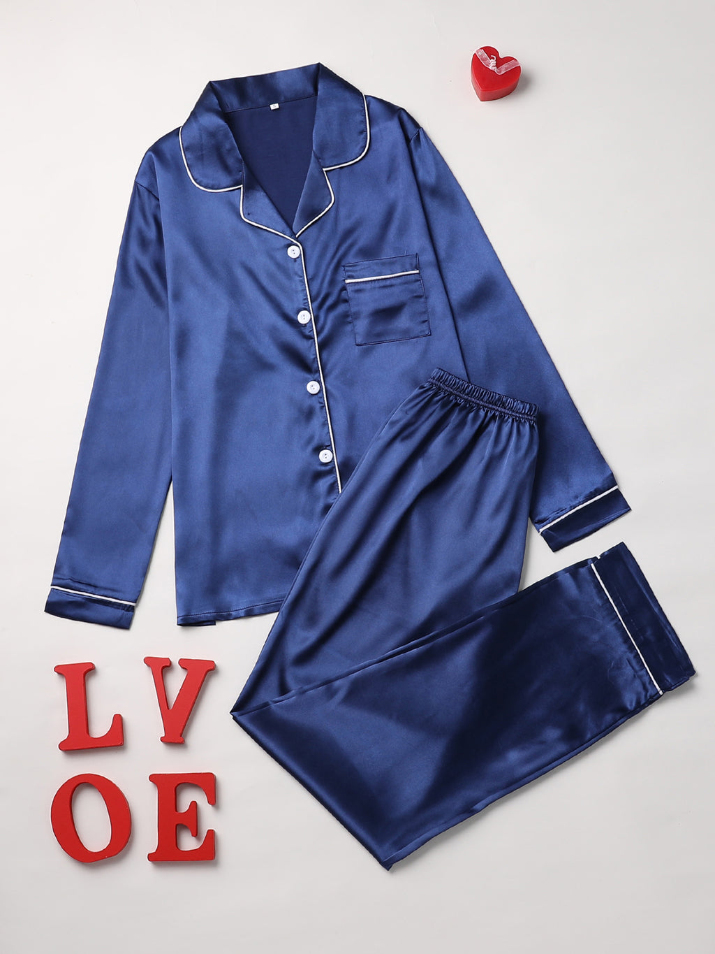 Cozy Solid Pyjama Set Women's Sleepwear