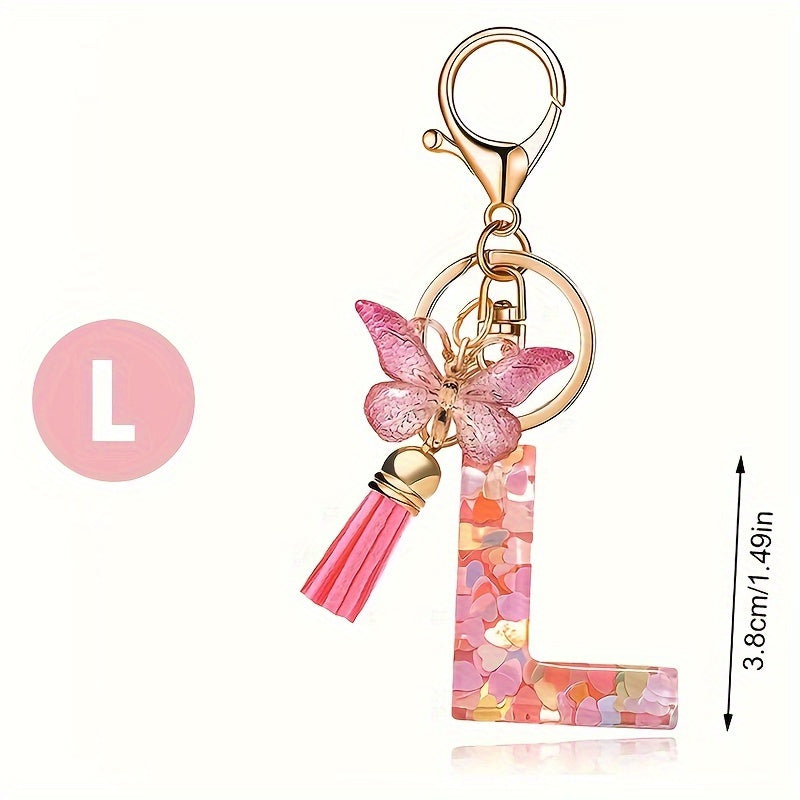 Alphabet Initial Letter Keychain Cute Backpack Charm