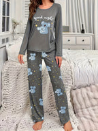 Women'S Cozy Gray Pyjama Set