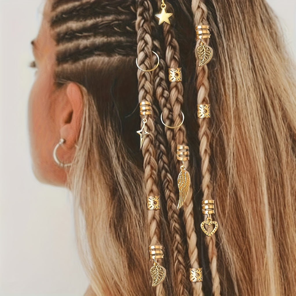 45pcs Alloy Braid Hair Rings Jewelleries