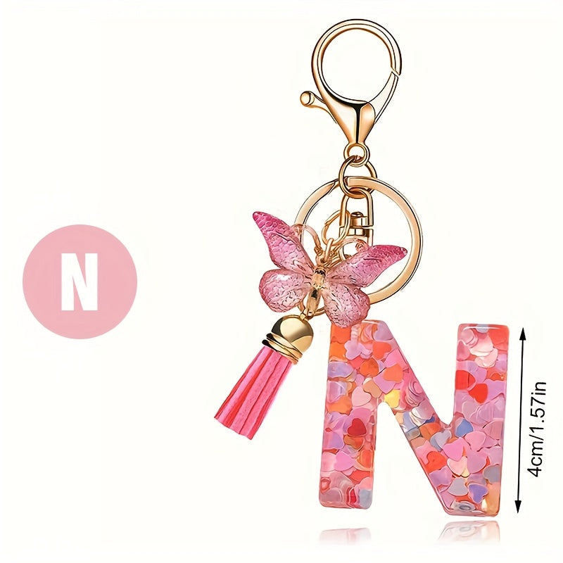Alphabet Initial Letter Keychain Cute Backpack Charm