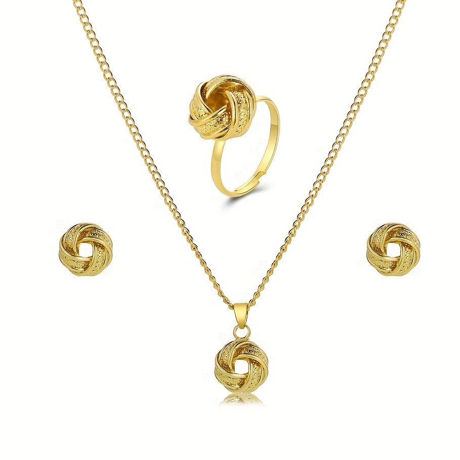 Vintage Boho Knot Design, Zinc Alloy Jewellery set