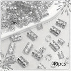40pcs Alloy Hair Cuffs & Rings for Braids