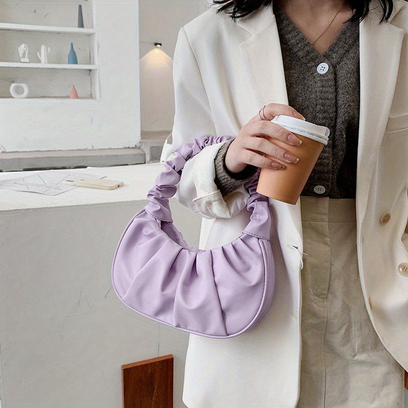 Cloud Ruched Hobo handbag