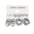 Exaggerated Golden Style Butterfly imitation Pearl Ladies' Earrings
