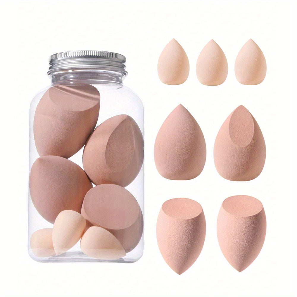 Pink Makeup Sponge Blender Set with Storage Jar