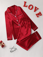 Cozy Solid Pyjama Set Women's Sleepwear