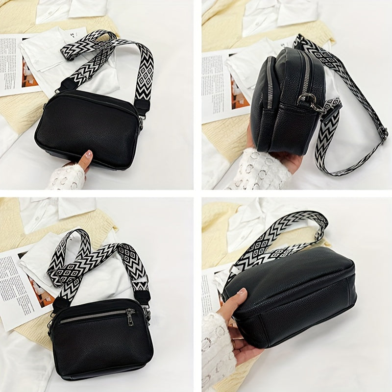 Stylish PU Crossbody Bag