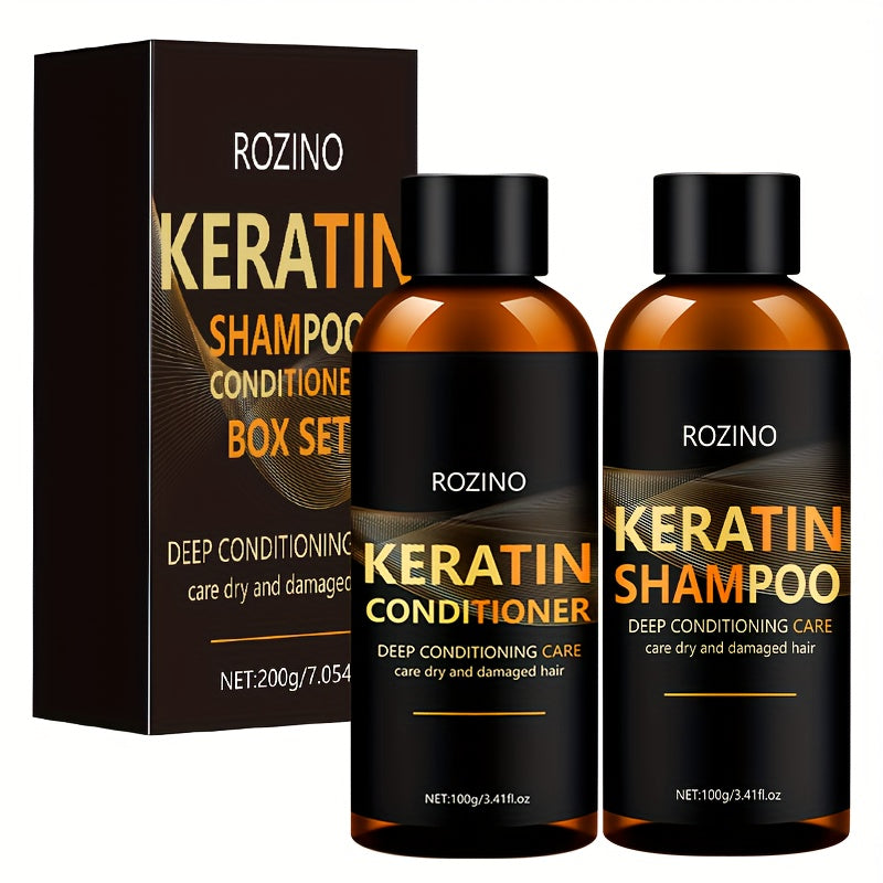ROZINO Keratin Shampoo and Conditioner Hair Care Set