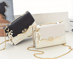 Sequins Square Purse, Elegant Shoulder Bag With Pendant