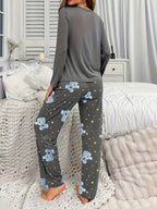 Women'S Cozy Gray Pyjama Set