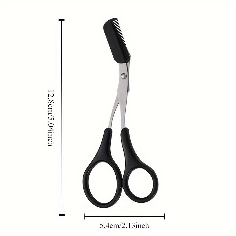 Eyebrow Trimmer Scissor With Comb & Facial Hair Removal