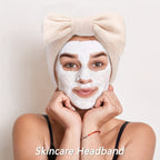 Set Spa Headband Wristband Set with Hair Claw Clips Skincare Headbands