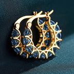 Elegant Zirconia-studded Circular Hoop Earrings