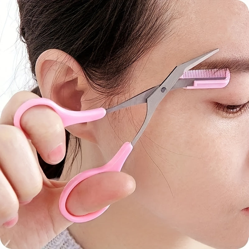 Eyebrow Trimmer Scissor With Comb.