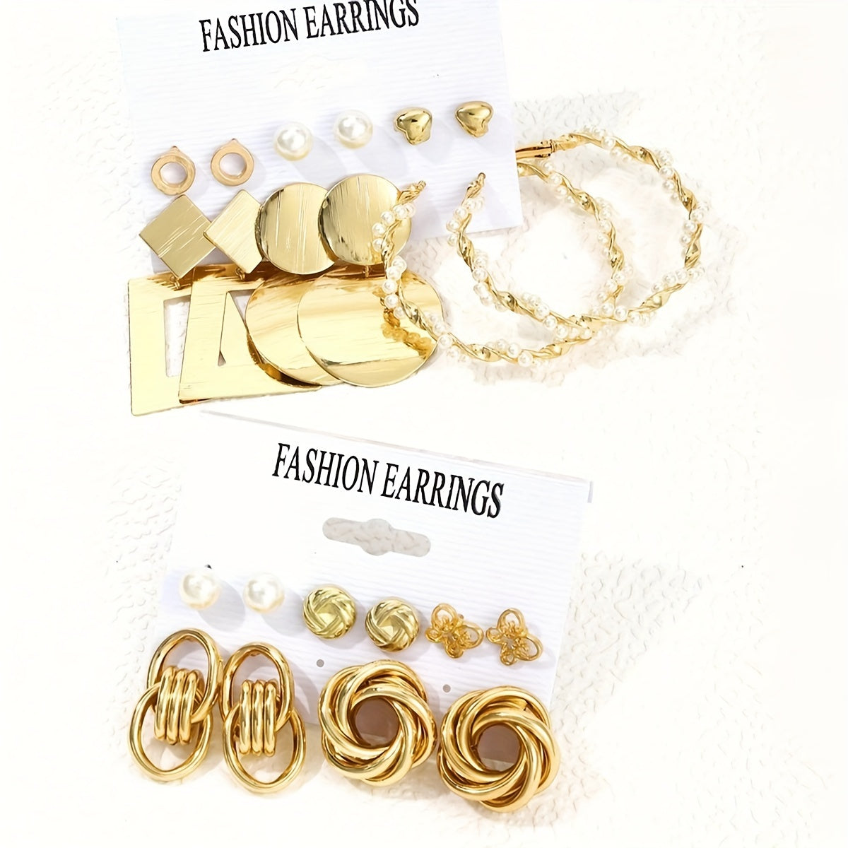 Exaggerated Golden Style Butterfly imitation Pearl Ladies' Earrings