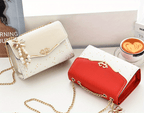 Sequins Square Purse, Elegant Shoulder Bag With Pendant