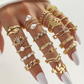 A Set of 22 Stylish Vintage Rings