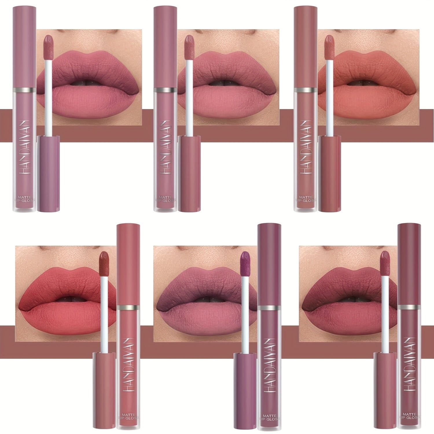 6pcs HANDAIYAN Matte Liquid Lipstick Set