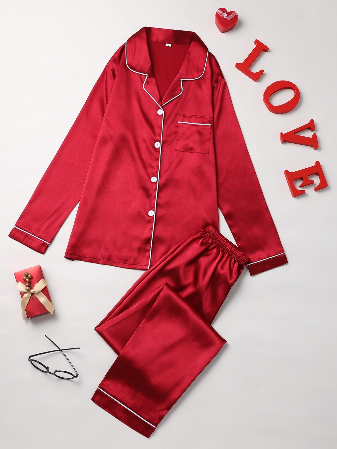 Cozy Solid Pyjama Set Women's Sleepwear