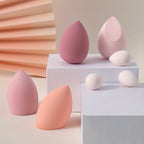 Pink Makeup Sponge Blender Set with Storage Jar