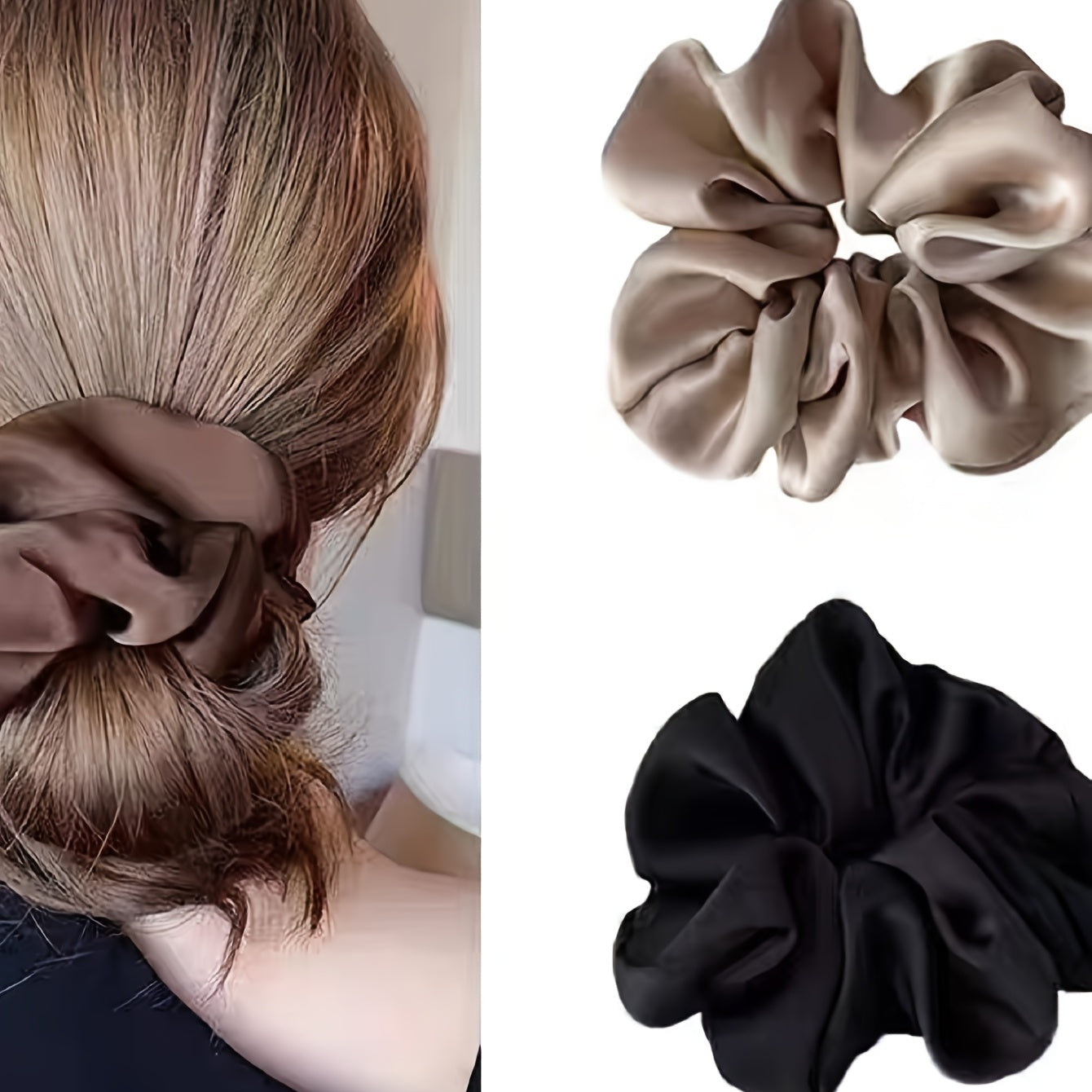 Soft Satin Hair Scrunchies Set (3pcs)