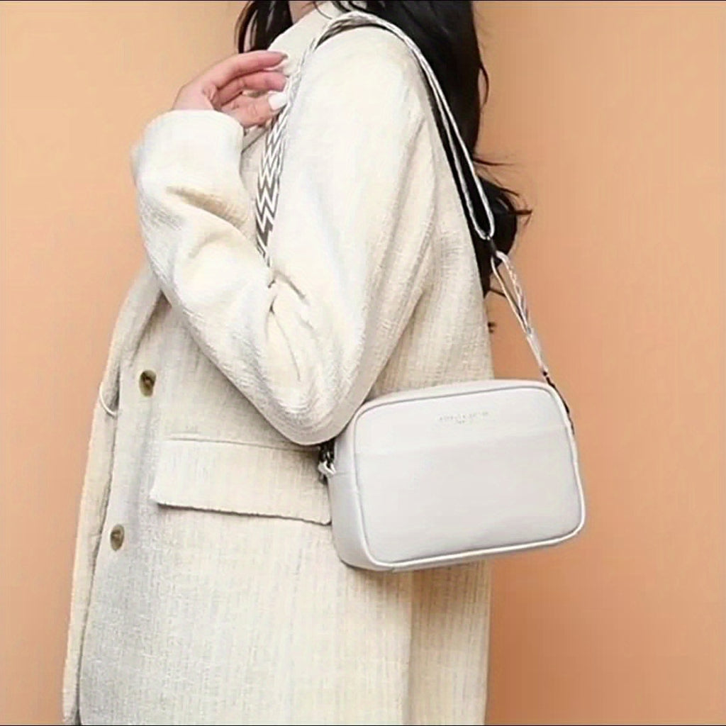 Elegant Genuine Leather Square Crossbody Bag for Women