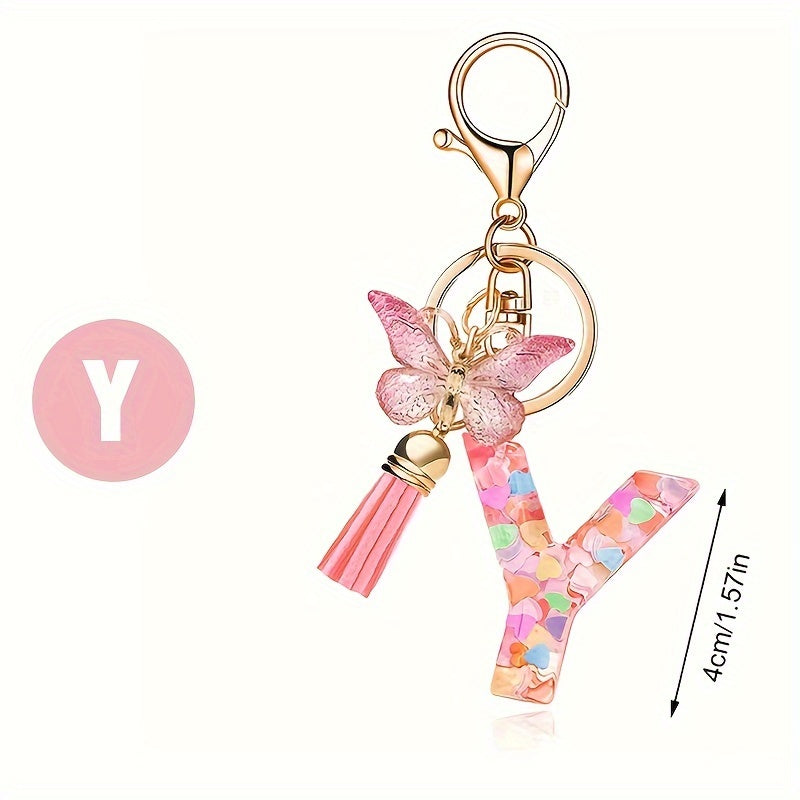 Alphabet Initial Letter Keychain Cute Backpack Charm