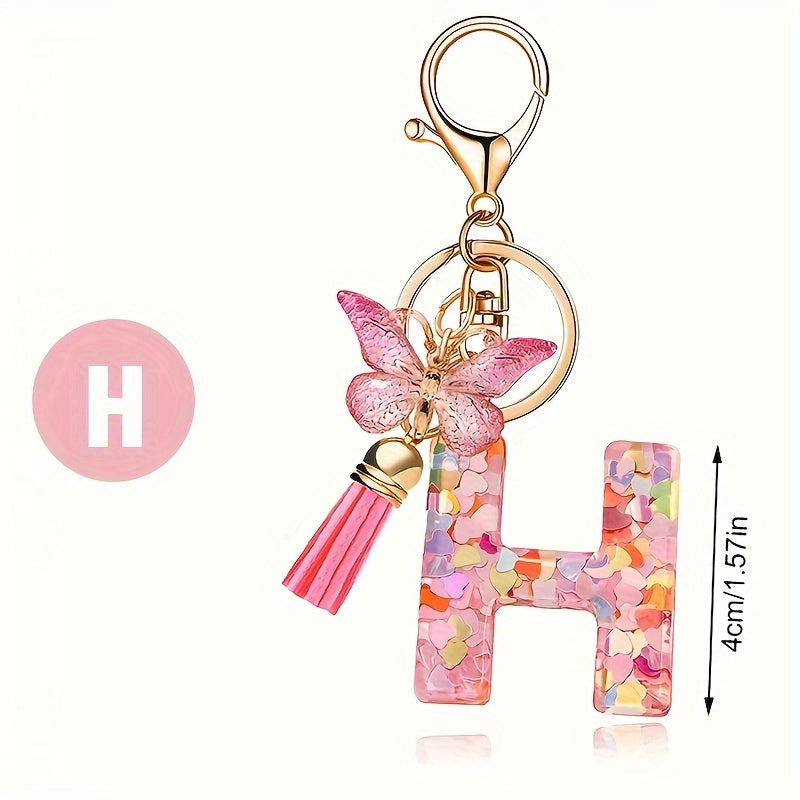 Alphabet Initial Letter Keychain Cute Backpack Charm