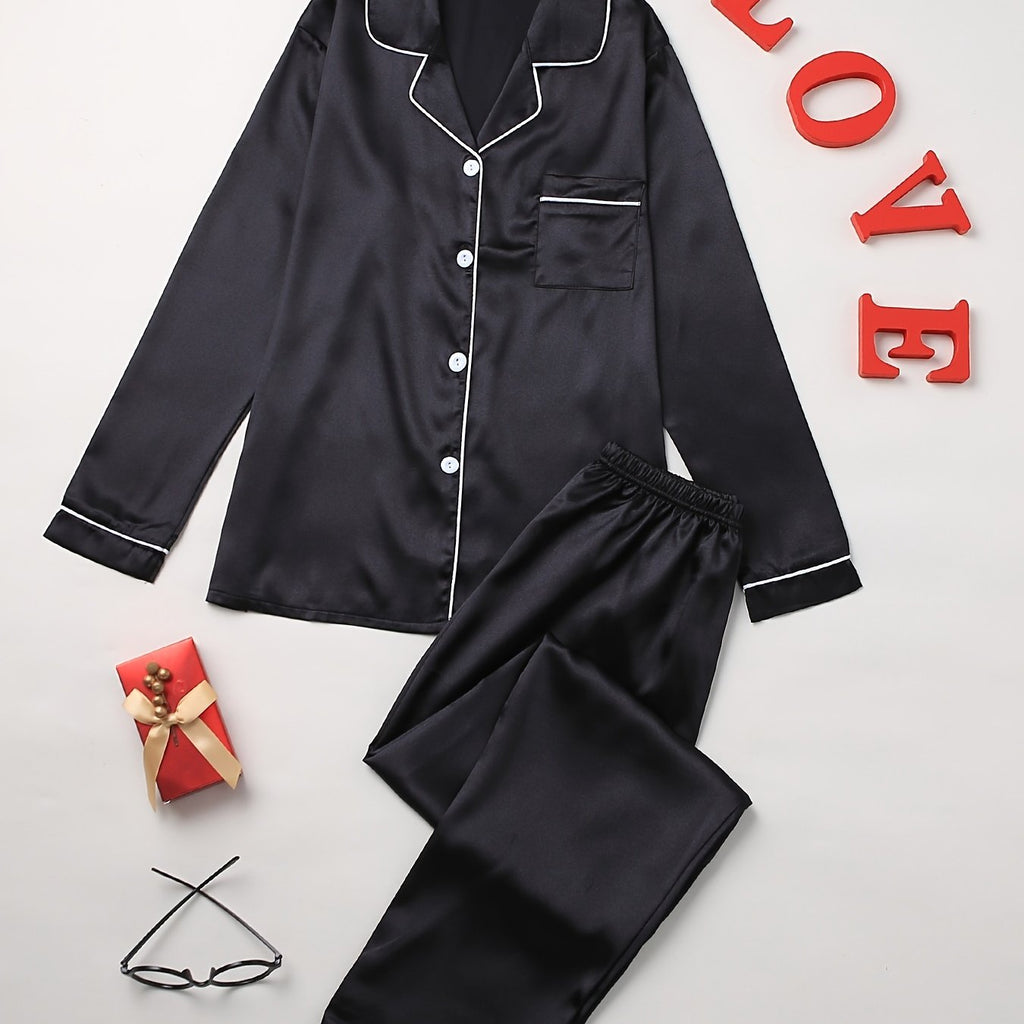 Cozy Solid Pyjama Set Women's Sleepwear