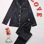 Cozy Solid Pyjama Set Women's Sleepwear