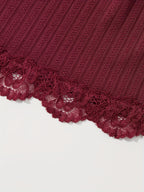 3 Sets Lace Trim Lounge Set