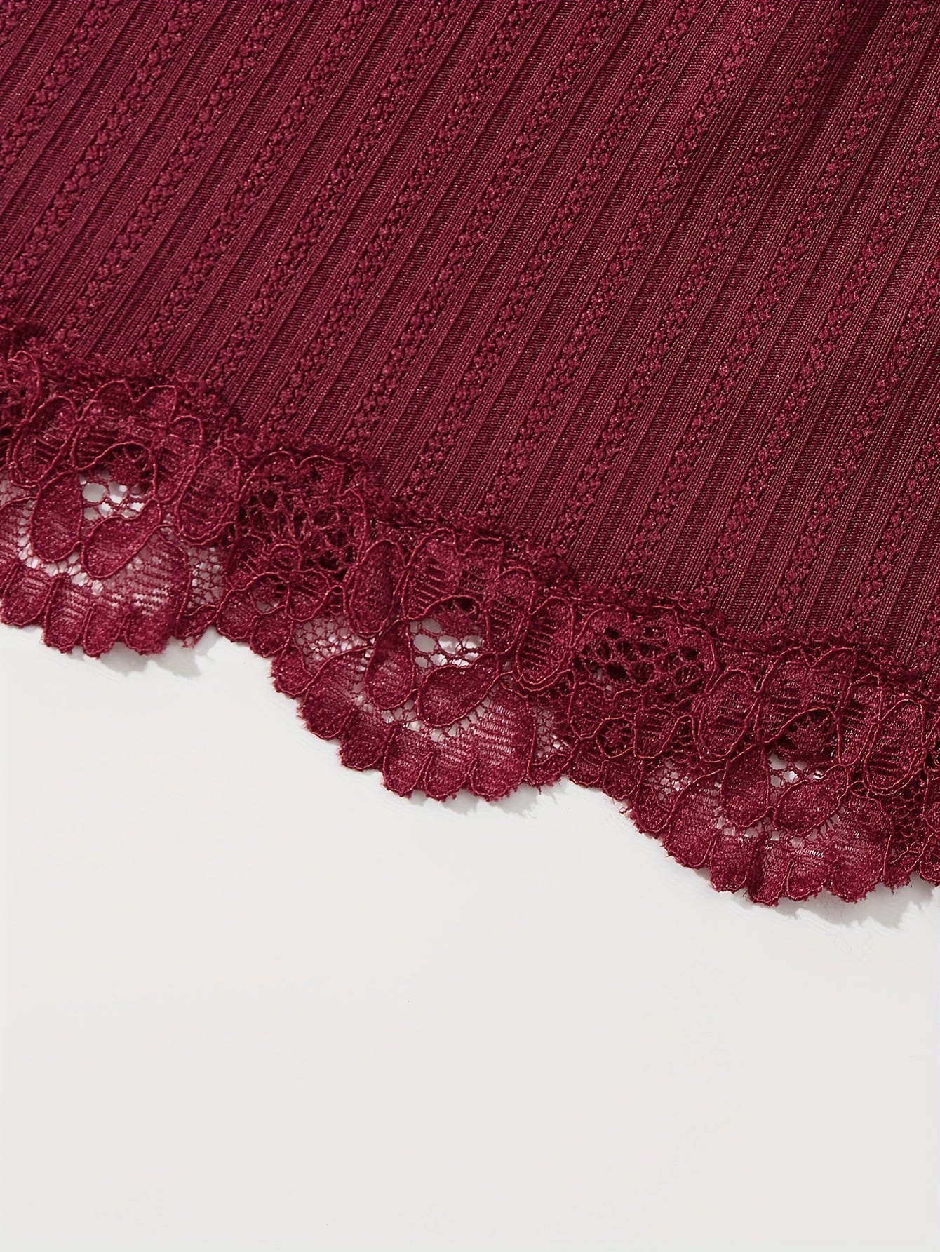 3 Sets Lace Trim Lounge Set