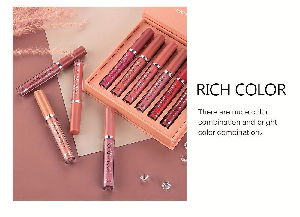 6pcs HANDAIYAN Matte Liquid Lipstick Set