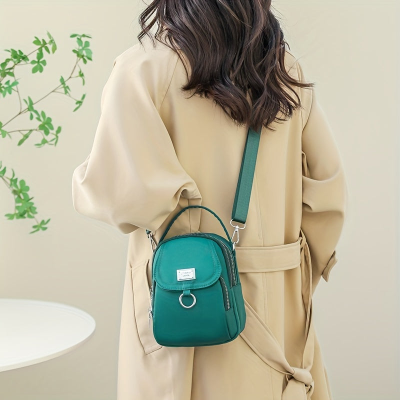 OGEHUAFEE Womens Mini Light Blue Nylon Shoulder Bag
