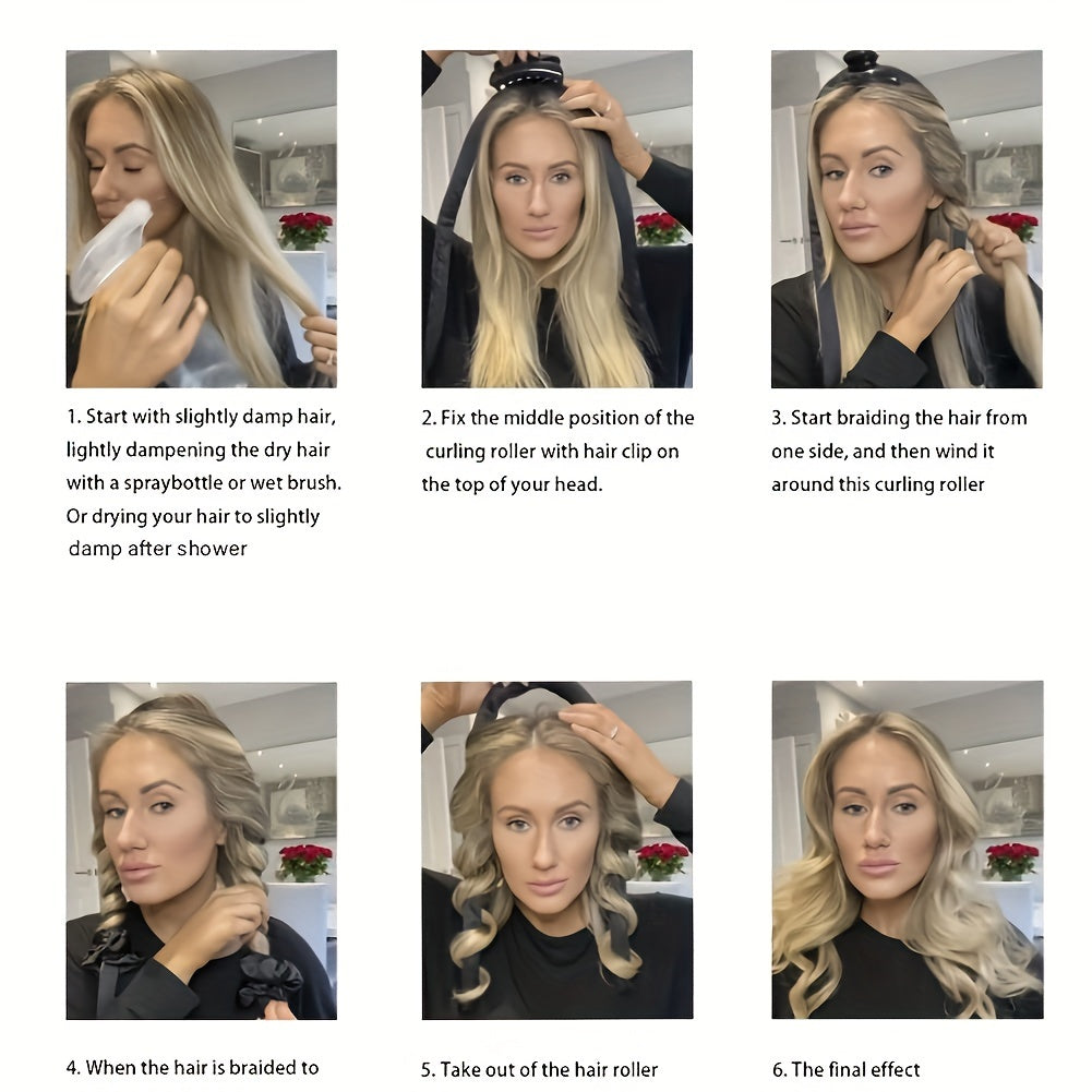 Minimalist Fabric Hair Curler with Bow Detail