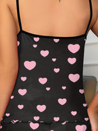 Heart Print Pyjama Set Sleepwear