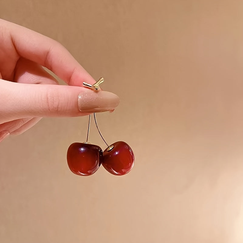 Fruit Cherry Drop Earrings