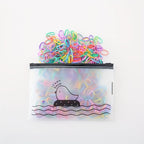1000pcs Jelly Colour High Elasticity Soft Hair Bands with Glitter.