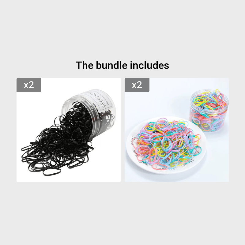 1500pcs Disposable Hair Ties for Baby Girls' Ponytails